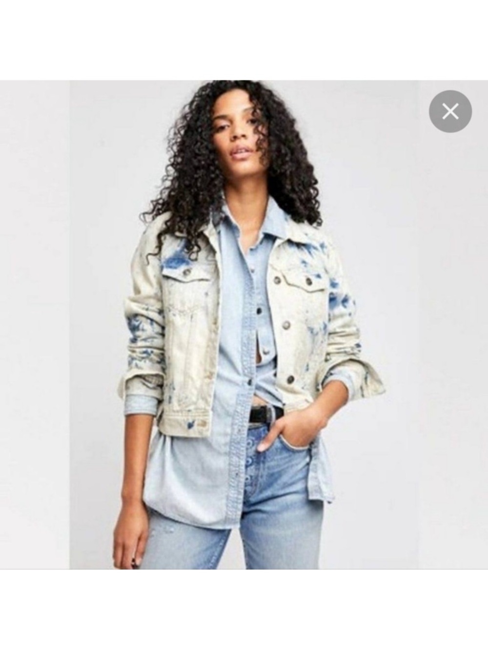 Free People, Rumors Denim Jacket, Jones Tie Dye Blue, XS, NWOT!